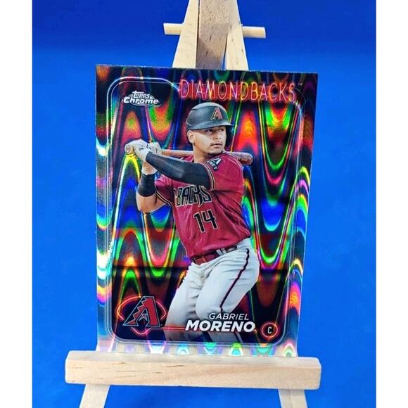 2024 Topps Chrome - Gabriel Moreno #21 RayWave Refractor - Picture 4 of 6